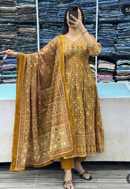 Jaipuri anarkali jaipuri print 3pcs wholesale suits and kurtis
